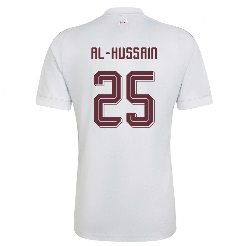 Danxen Män Qatar Al-Hashmi Al-Hussain #25 Vit Burgund Bortatröja Matchtröjor 26-28 Tröjor T-Tröja