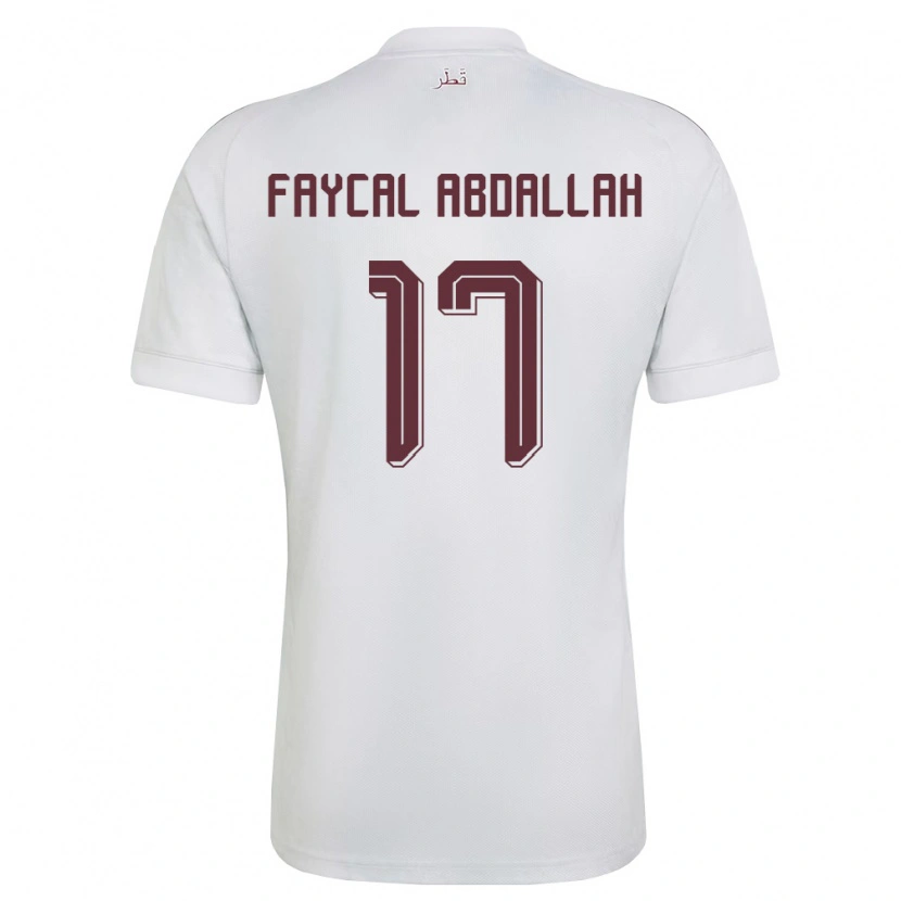Danxen Män Qatar Jude Faycal Abdallah #17 Vit Burgund Bortatröja Matchtröjor 26-28 Tröjor T-Tröja