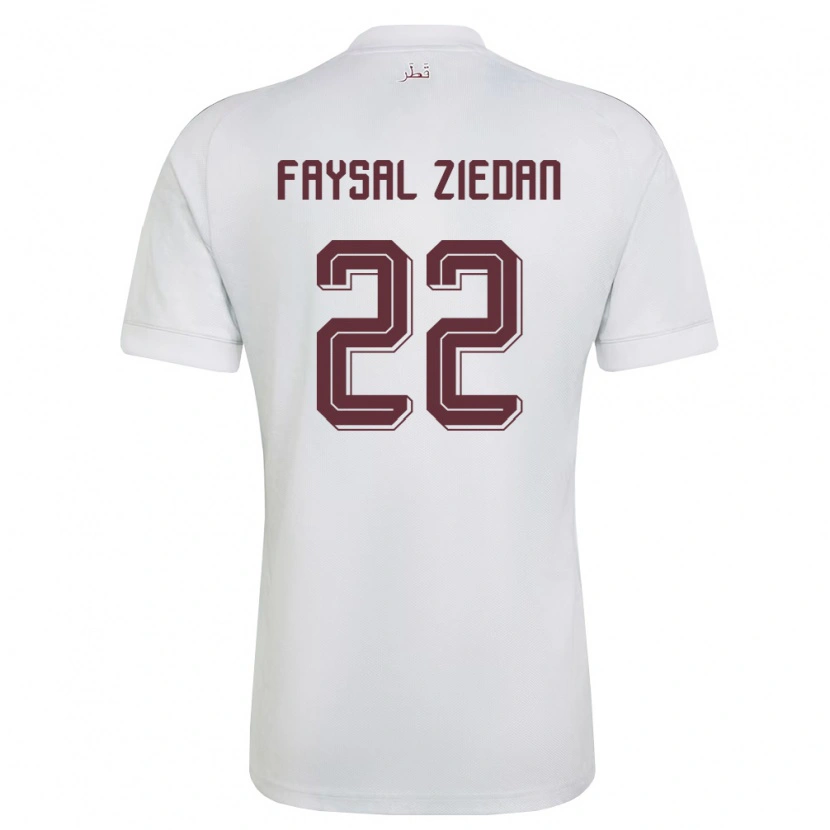 Danxen Män Qatar Chris Faysal Ziedan #22 Vit Burgund Bortatröja Matchtröjor 26-28 Tröjor T-Tröja