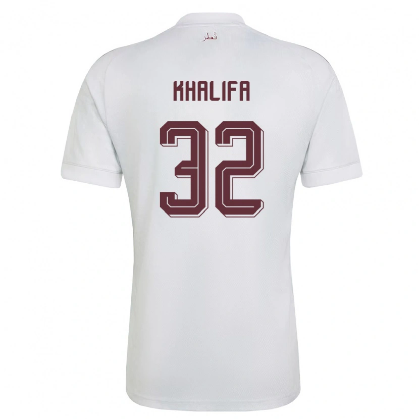 Danxen Män Qatar Duana Khalifa #32 Vit Burgund Bortatröja Matchtröjor 26-28 Tröjor T-Tröja