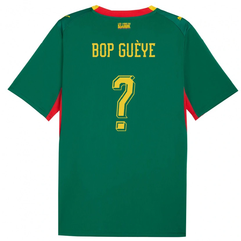 Danxen Män Senegal Bop Guèye #0 Grön Gul Röd Bortatröja Matchtröjor 26-28 Tröjor T-Tröja