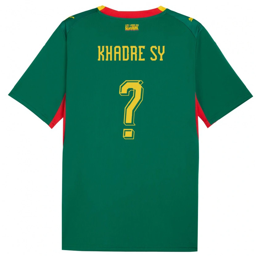 Danxen Män Senegal Abdou Khadre Sy #0 Grön Gul Röd Bortatröja Matchtröjor 26-28 Tröjor T-Tröja
