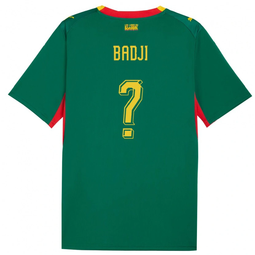 Danxen Män Senegal Famara Badji #0 Grön Gul Röd Bortatröja Matchtröjor 26-28 Tröjor T-Tröja