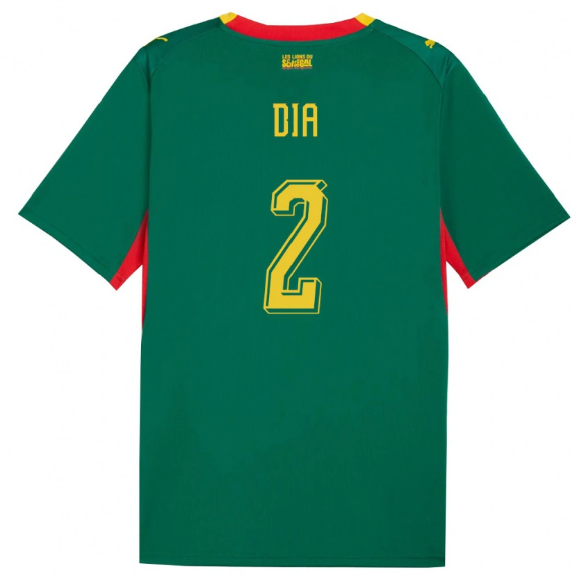 Danxen Män Senegal Taly Dia #2 Grön Gul Röd Bortatröja Matchtröjor 26-28 Tröjor T-Tröja