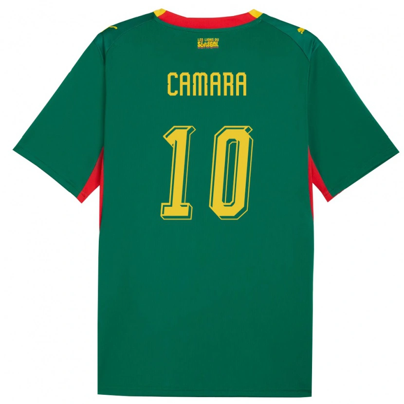 Danxen Män Senegal Alwaly Camara #10 Grön Gul Röd Bortatröja Matchtröjor 26-28 Tröjor T-Tröja