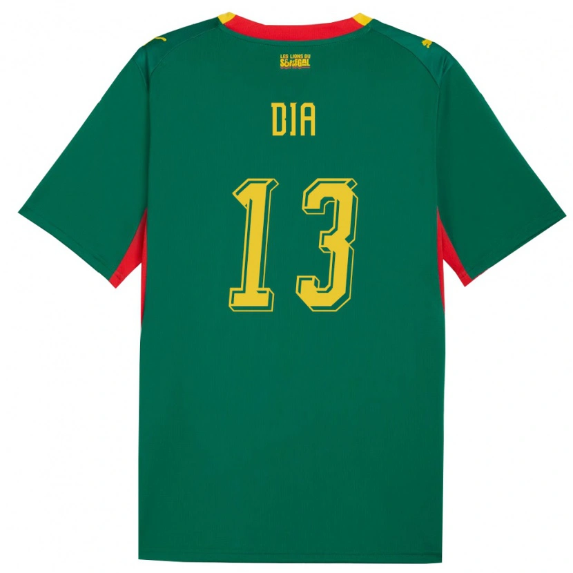Danxen Män Senegal Abdourahmane Dia #13 Grön Gul Röd Bortatröja Matchtröjor 26-28 Tröjor T-Tröja
