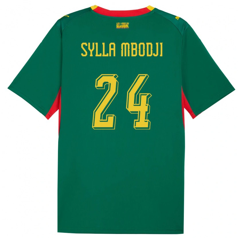 Danxen Män Senegal Coumba Sylla Mbodji #24 Grön Gul Röd Bortatröja Matchtröjor 26-28 Tröjor T-Tröja