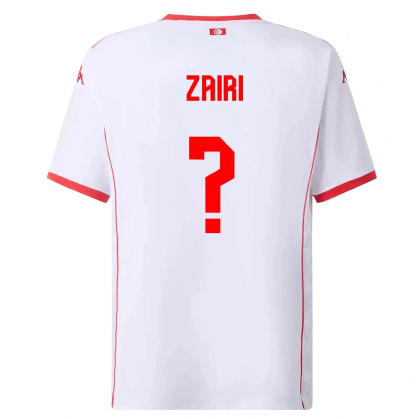 Danxen Män Tunisien Amine Zairi #0 Vit Röd Bortatröja Matchtröjor 26-28 Tröjor T-Tröja