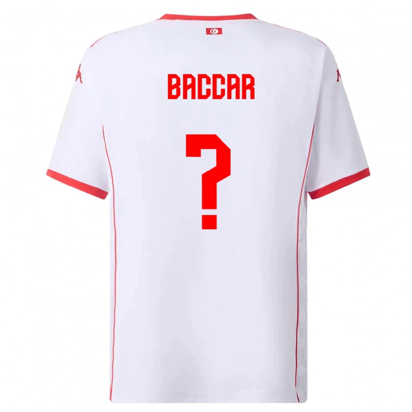 Danxen Män Tunisien Hichem Baccar #0 Vit Röd Bortatröja Matchtröjor 26-28 Tröjor T-Tröja