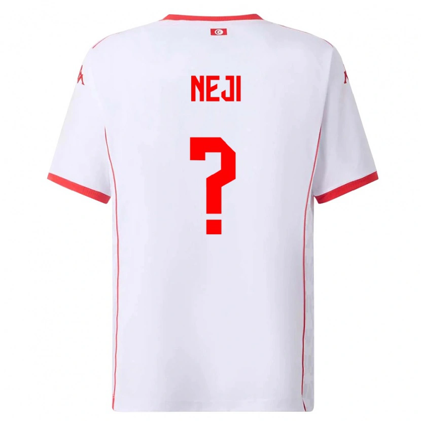 Danxen Män Tunisien Fares Neji #0 Vit Röd Bortatröja Matchtröjor 26-28 Tröjor T-Tröja