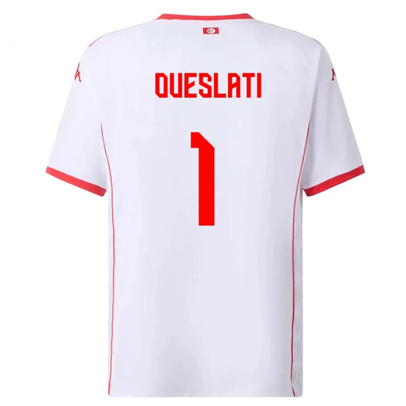 Danxen Män Tunisien Youssef Oueslati #1 Vit Röd Bortatröja Matchtröjor 26-28 Tröjor T-Tröja