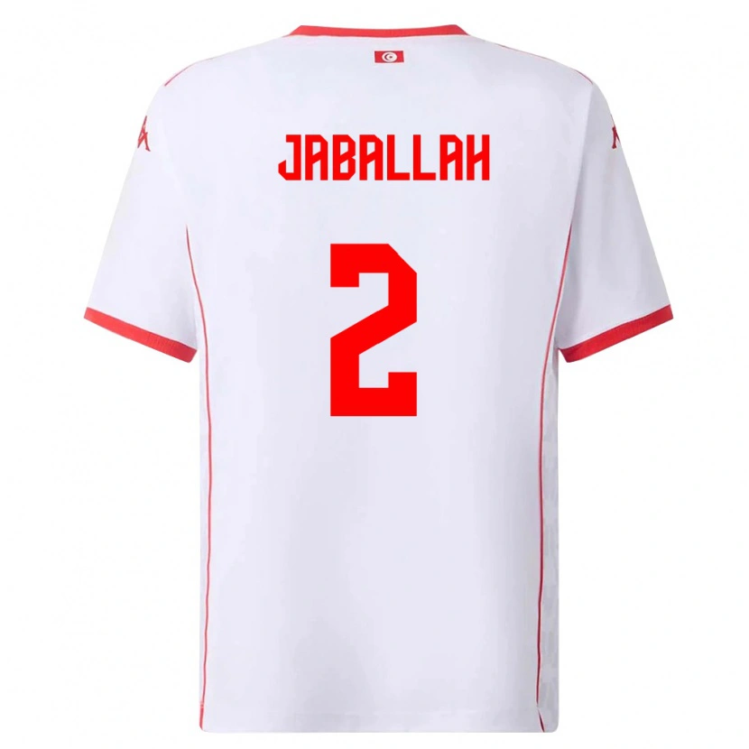 Danxen Män Tunisien Youssef Jaballah #2 Vit Röd Bortatröja Matchtröjor 26-28 Tröjor T-Tröja