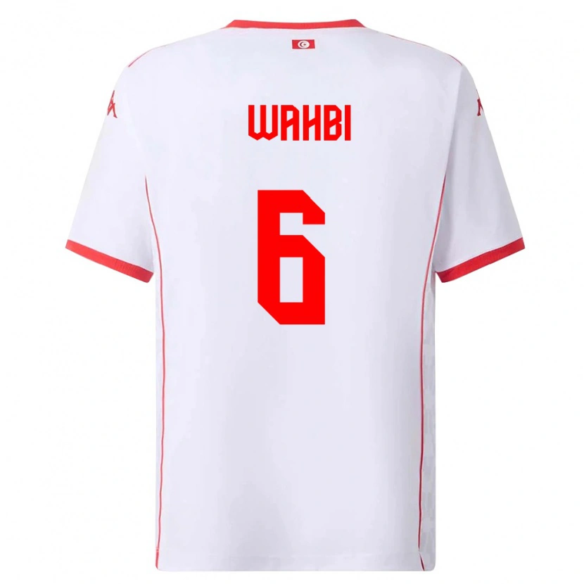 Danxen Män Tunisien Gaith Wahbi #6 Vit Röd Bortatröja Matchtröjor 26-28 Tröjor T-Tröja