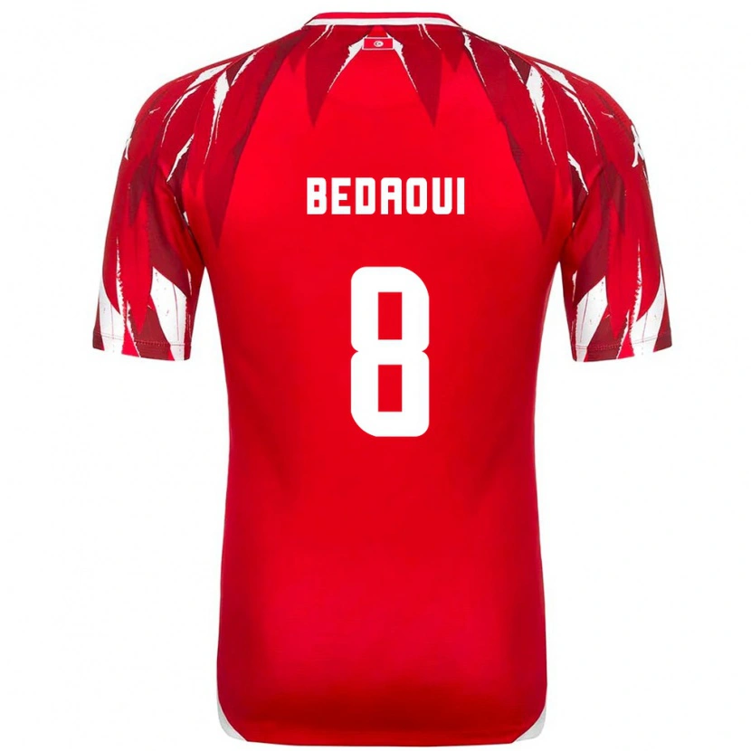 Danxen Män Tunisien Adem Bedaoui #8 Röd Vit Bortatröja Matchtröjor 26-28 Tröjor T-Tröja