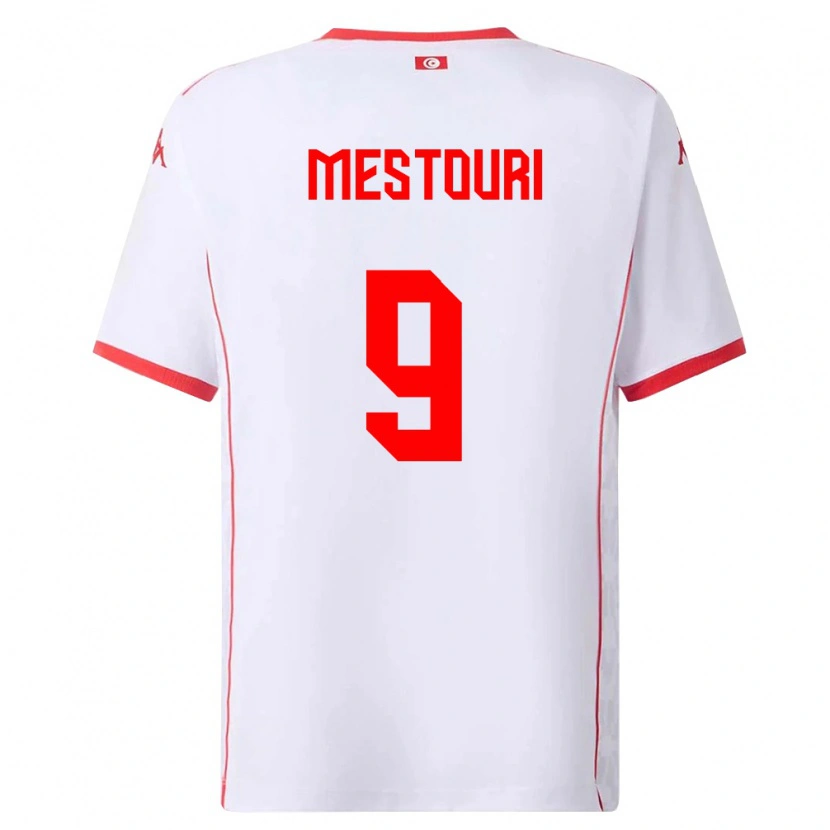 Danxen Män Tunisien Hazem Mastouri #9 Vit Röd Bortatröja Matchtröjor 26-28 Tröjor T-Tröja