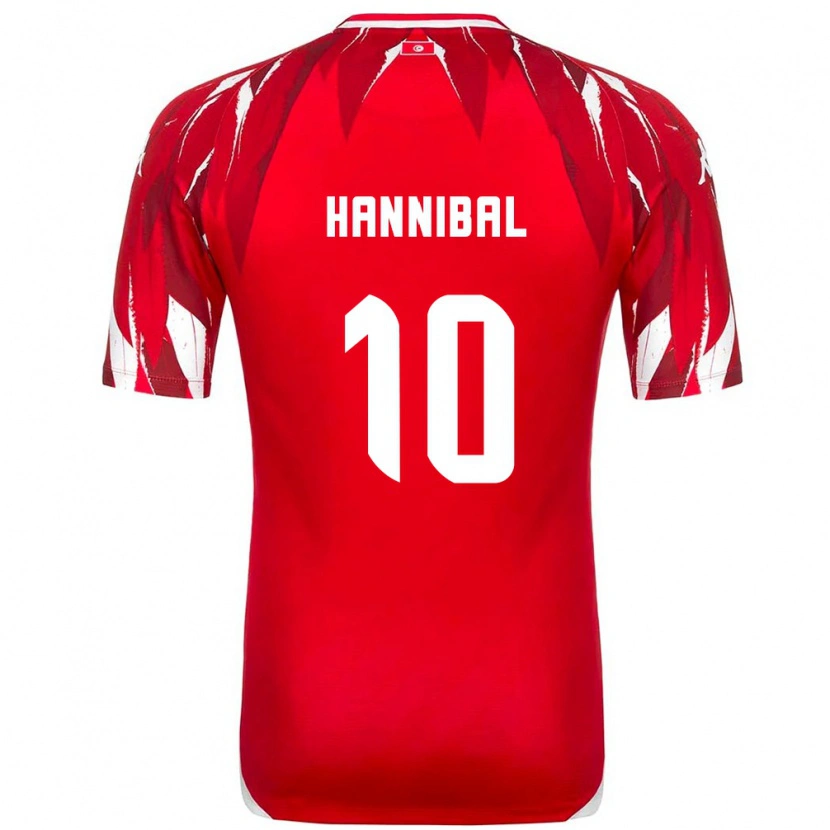 Danxen Män Tunisien Hannibal #10 Röd Vit Bortatröja Matchtröjor 26-28 Tröjor T-Tröja