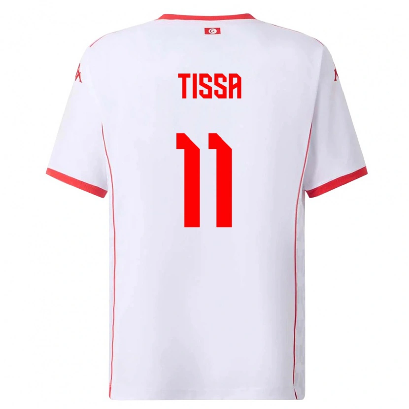 Danxen Män Tunisien Wassim Tissa #11 Vit Röd Bortatröja Matchtröjor 26-28 Tröjor T-Tröja