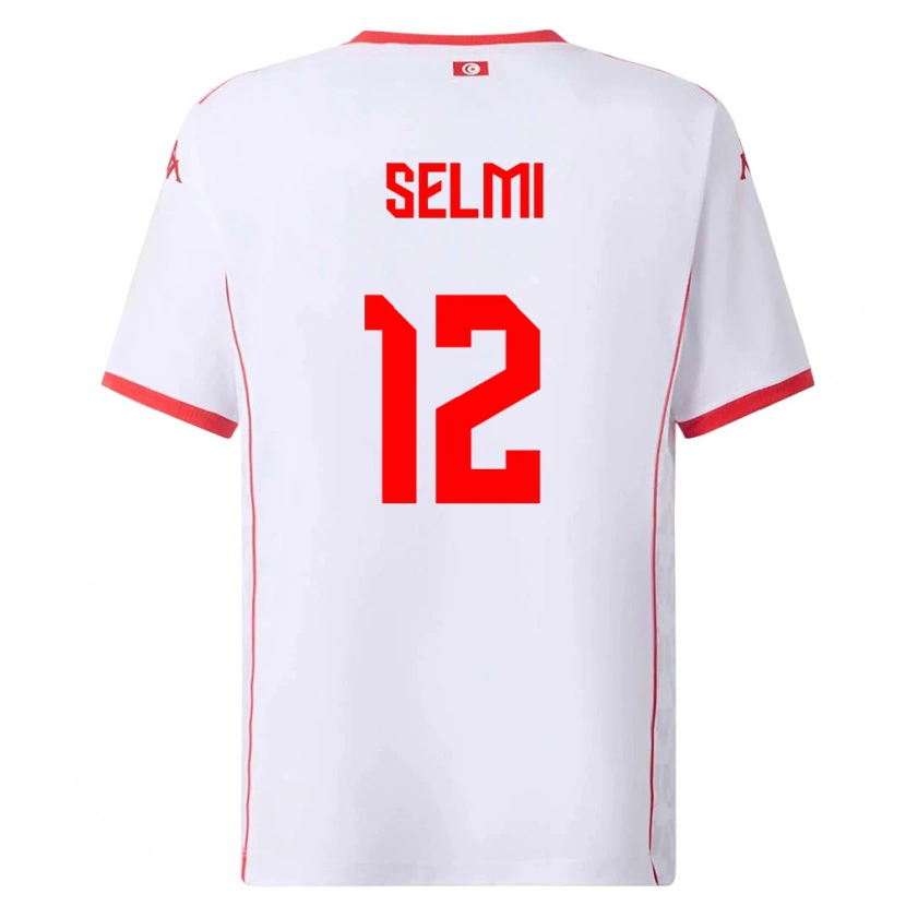 Danxen Män Tunisien Adam Selmi #12 Vit Röd Bortatröja Matchtröjor 26-28 Tröjor T-Tröja