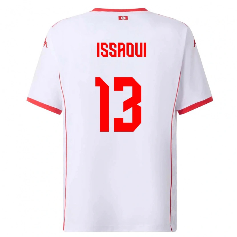 Danxen Män Tunisien Wajdi Issaoui #13 Vit Röd Bortatröja Matchtröjor 26-28 Tröjor T-Tröja
