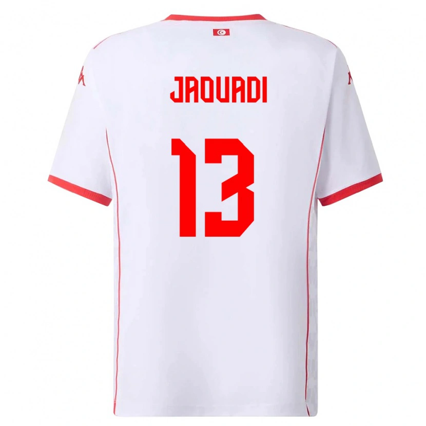 Danxen Män Tunisien Assim Jaouadi #13 Vit Röd Bortatröja Matchtröjor 26-28 Tröjor T-Tröja