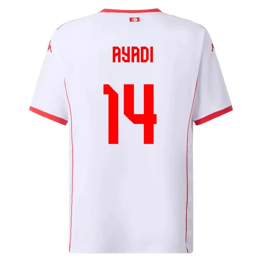 Danxen Män Tunisien Ghada Ayadi #14 Vit Röd Bortatröja Matchtröjor 26-28 Tröjor T-Tröja