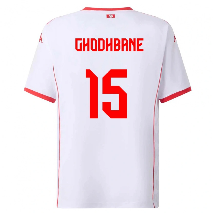 Danxen Män Tunisien Louay Ghodhbane #15 Vit Röd Bortatröja Matchtröjor 26-28 Tröjor T-Tröja