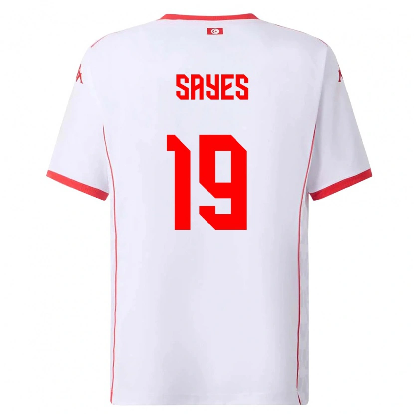 Danxen Män Tunisien Adhem Sayes #19 Vit Röd Bortatröja Matchtröjor 26-28 Tröjor T-Tröja