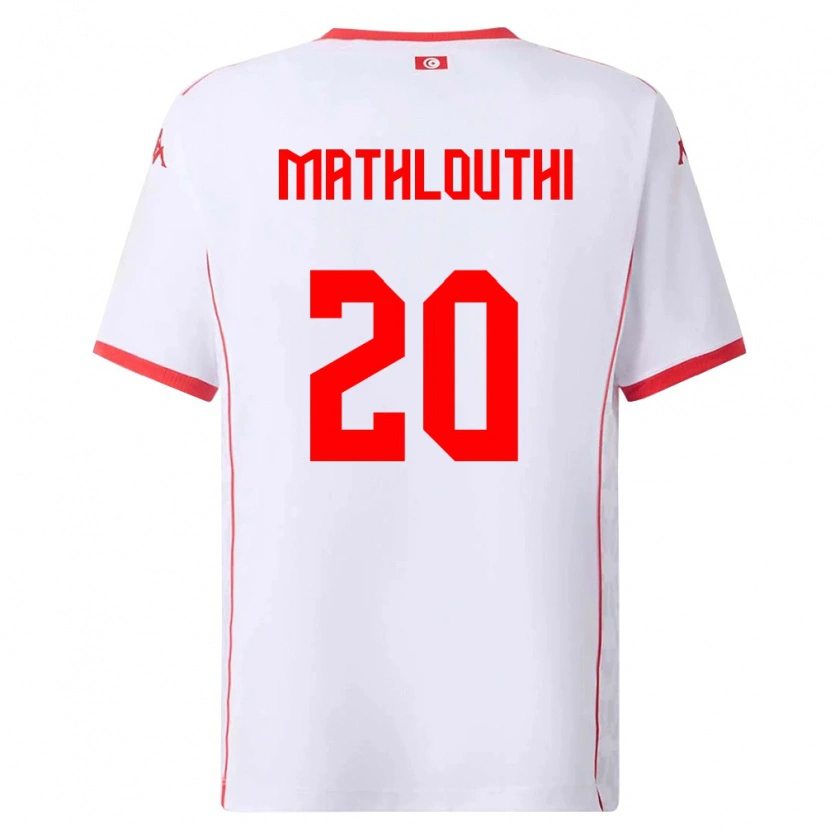 Danxen Män Tunisien Hamza Mathlouthi #20 Vit Röd Bortatröja Matchtröjor 26-28 Tröjor T-Tröja