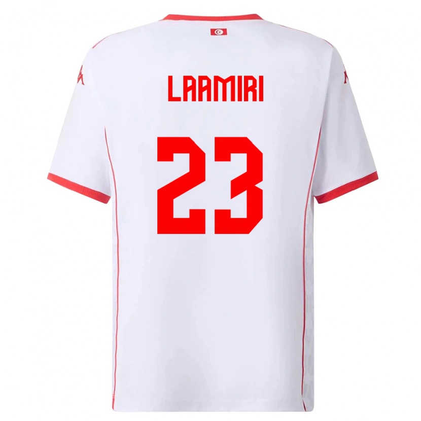 Danxen Män Tunisien Soumaya Laamiri #23 Vit Röd Bortatröja Matchtröjor 26-28 Tröjor T-Tröja