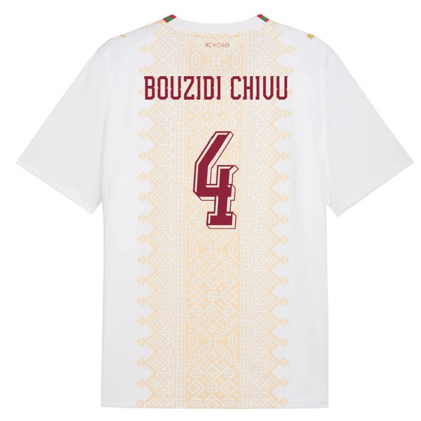 Danxen Män Marocko Rayan Bouzidi Chivu #4 Vit Guld Röd Bortatröja Matchtröjor 26-28 Tröjor T-Tröja