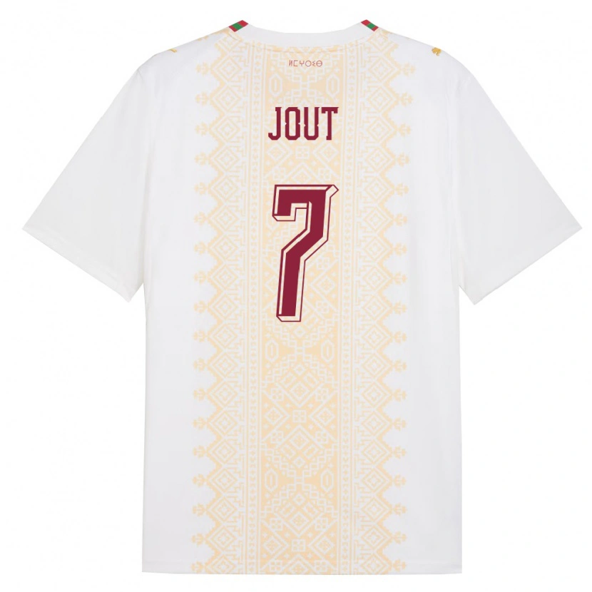 Danxen Män Marocko Adam Jout #7 Vit Guld Röd Bortatröja Matchtröjor 26-28 Tröjor T-Tröja