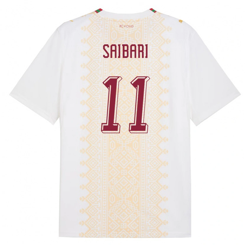 Danxen Män Marocko Ismael Saibari #11 Vit Guld Röd Bortatröja Matchtröjor 26-28 Tröjor T-Tröja