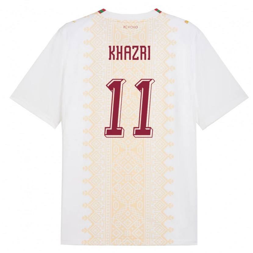 Danxen Män Marocko Anas Khazri #11 Vit Guld Röd Bortatröja Matchtröjor 26-28 Tröjor T-Tröja