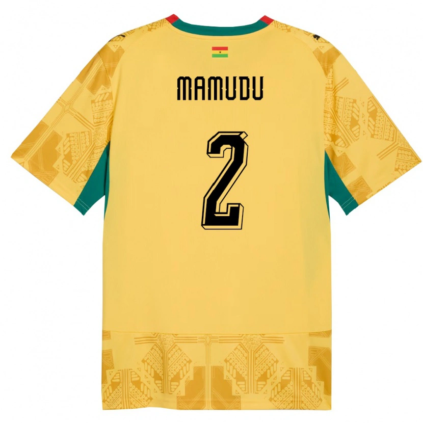 Danxen Män Ghana Kamaradini Mamudu #2 Gul Röd Svart Bortatröja Matchtröjor 26-28 Tröjor T-Tröja
