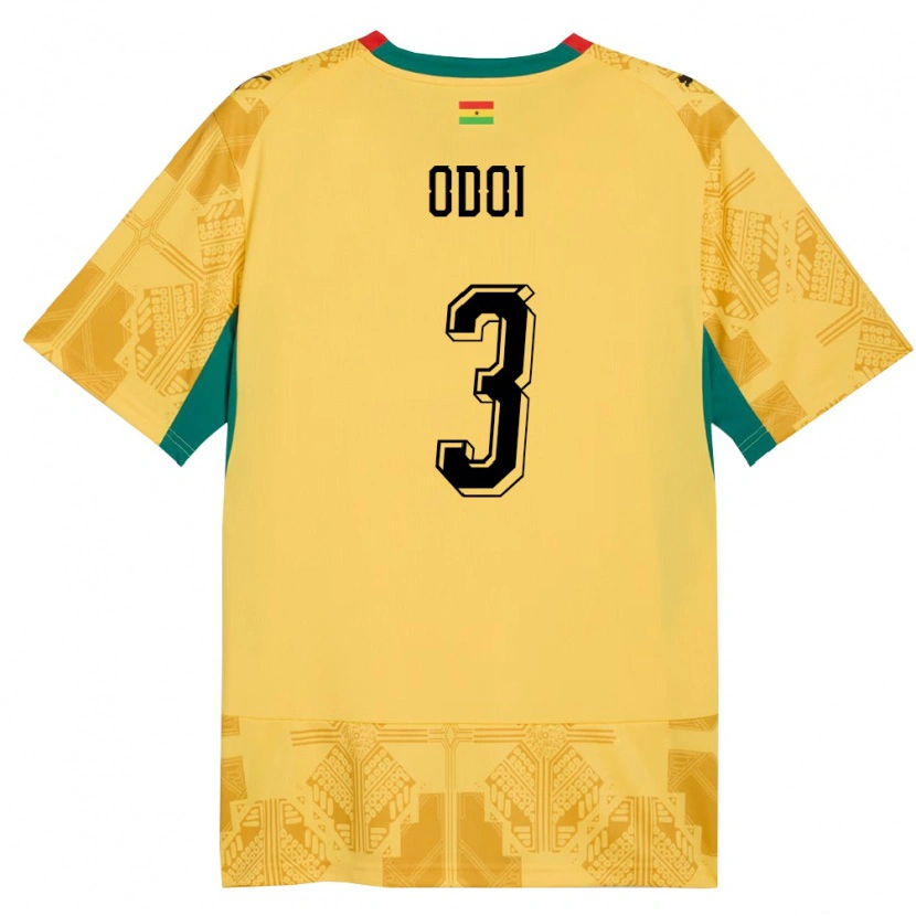 Danxen Män Ghana Denis Odoi #3 Gul Röd Svart Bortatröja Matchtröjor 26-28 Tröjor T-Tröja