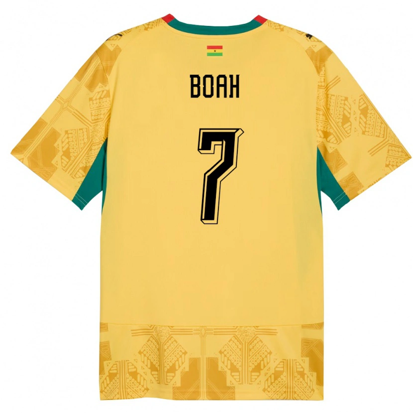 Danxen Män Ghana Collins Boah #7 Gul Röd Svart Bortatröja Matchtröjor 26-28 Tröjor T-Tröja
