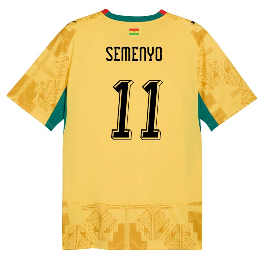 Danxen Män Ghana Antoine Semenyo #11 Gul Röd Svart Bortatröja Matchtröjor 26-28 Tröjor T-Tröja