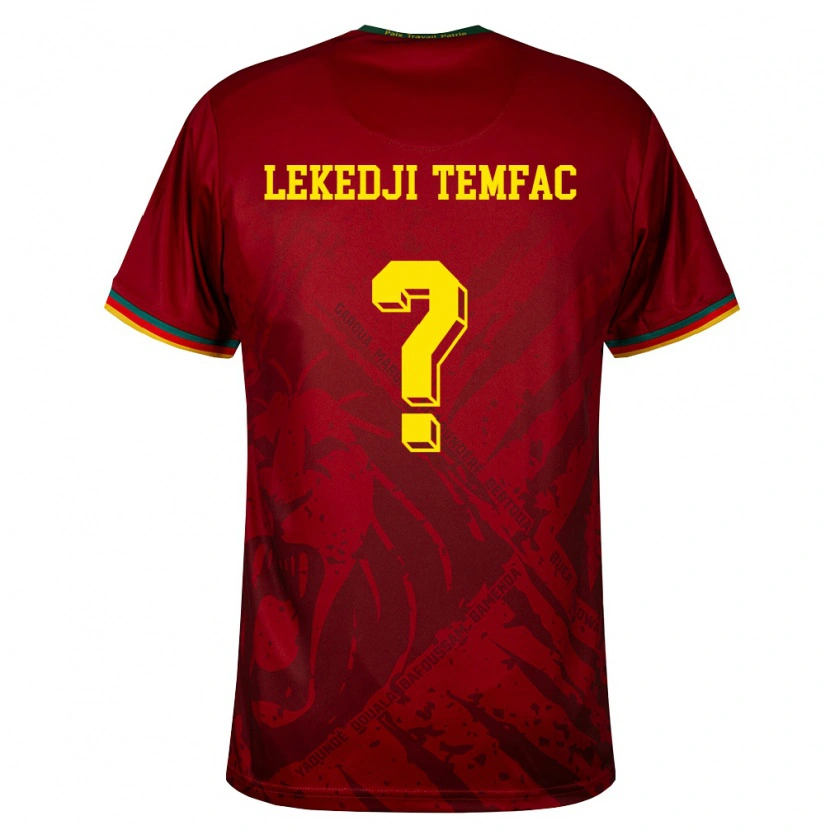 Danxen Män Kamerun Miguel Lekedji Temfac #0 Djup Röd Grön Gul Bortatröja Matchtröjor 26-28 Tröjor T-Tröja