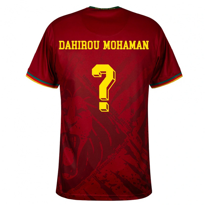 Danxen Män Kamerun Nourou Dahirou Mohaman #0 Djup Röd Grön Gul Bortatröja Matchtröjor 26-28 Tröjor T-Tröja