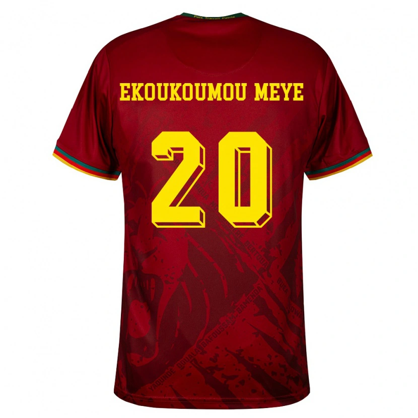 Danxen Män Kamerun Ivan Donald Ekoukoumou Meye #20 Djup Röd Grön Gul Bortatröja Matchtröjor 26-28 Tröjor T-Tröja