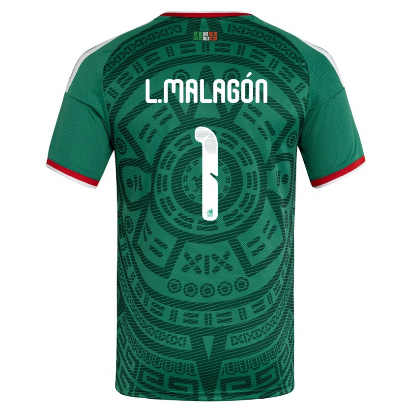 Danxen Kvinnor Mexiko Luis Malagón #1 Grön Vit Röd Hemmatröja Matchtröjor 26-28 Tröjor T-Tröja