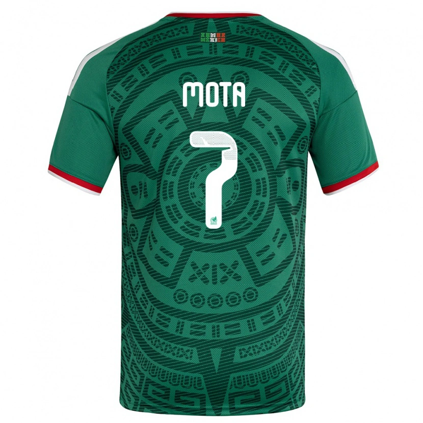 Danxen Kvinnor Mexiko Noé Mota #7 Grön Vit Röd Hemmatröja Matchtröjor 26-28 Tröjor T-Tröja