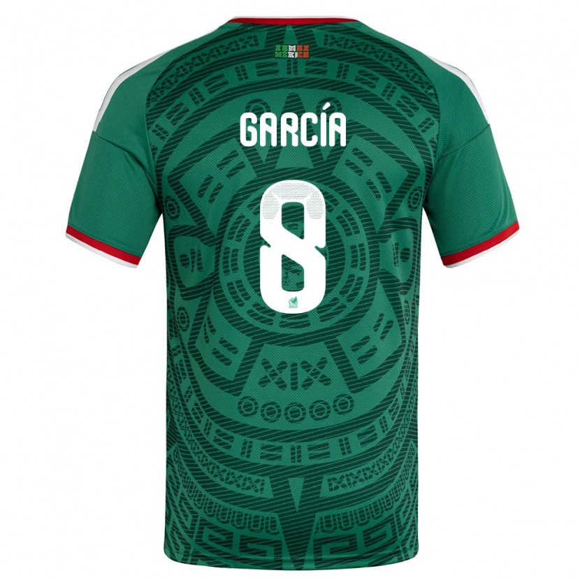 Danxen Kvinnor Mexiko Gael García #8 Grön Vit Röd Hemmatröja Matchtröjor 26-28 Tröjor T-Tröja