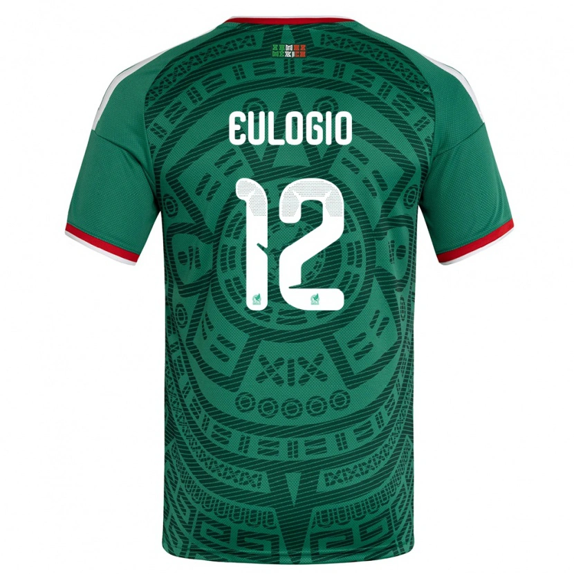 Danxen Kvinnor Mexiko Jose Eulogio #12 Grön Vit Röd Hemmatröja Matchtröjor 26-28 Tröjor T-Tröja