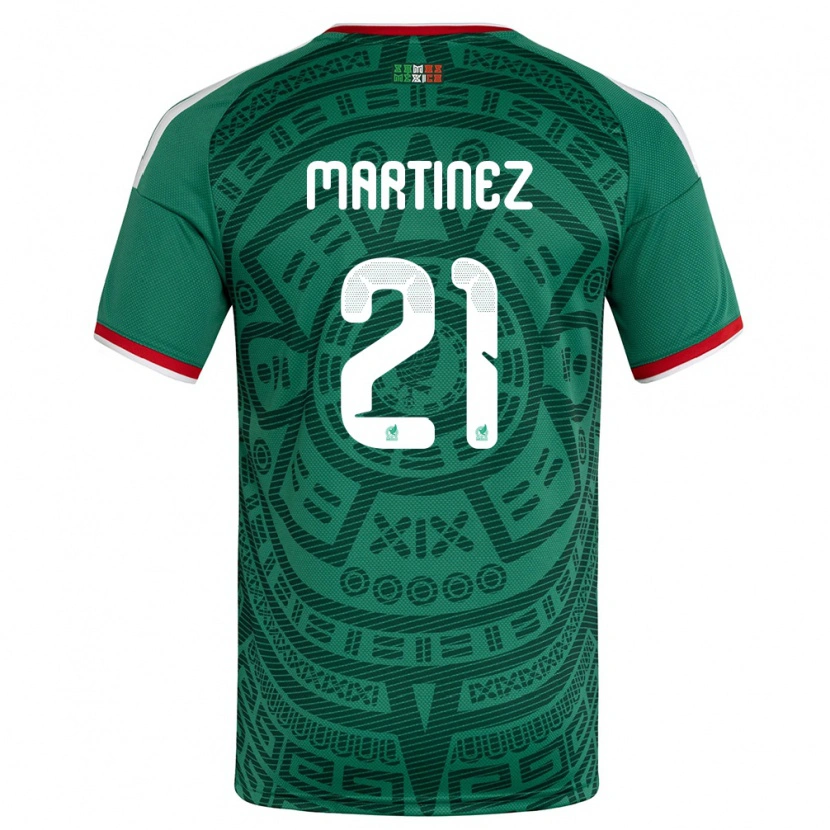 Danxen Kvinnor Mexiko Saeed Martinez #21 Grön Vit Röd Hemmatröja Matchtröjor 26-28 Tröjor T-Tröja