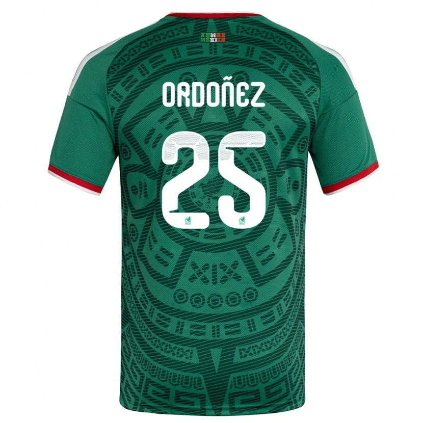 Danxen Kvinnor Mexiko Diana Ordonez #25 Grön Vit Röd Hemmatröja Matchtröjor 26-28 Tröjor T-Tröja