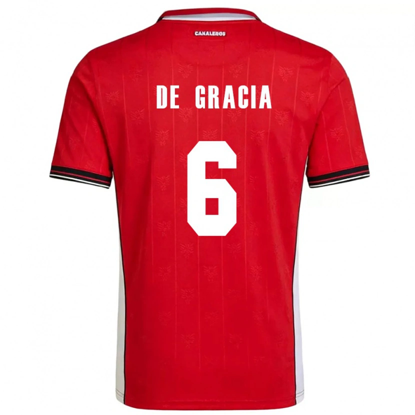 Danxen Kvinnor Panama Klissman De Gracia #6 Röd Brun Vit Hemmatröja Matchtröjor 26-28 Tröjor T-Tröja