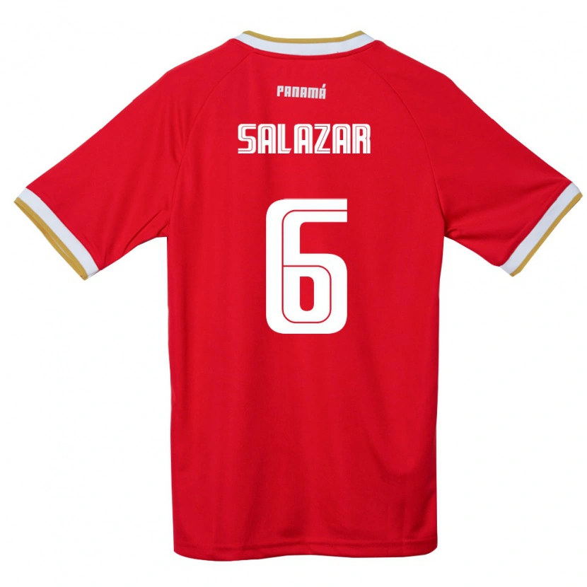 Danxen Kvinnor Panama Deysiré Salazar #6 Röd Brun Vit Hemmatröja Matchtröjor 26-28 Tröjor T-Tröja