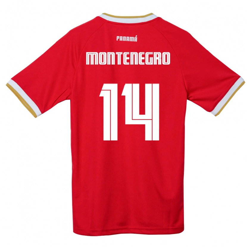 Danxen Kvinnor Panama Carmen Montenegro #14 Röd Brun Vit Hemmatröja Matchtröjor 26-28 Tröjor T-Tröja