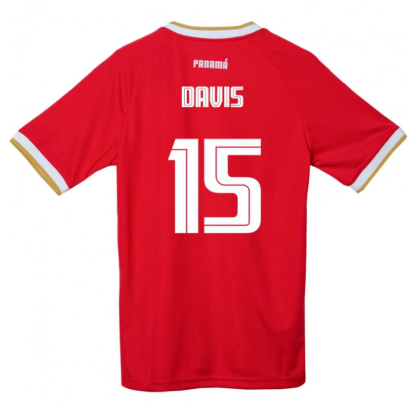 Danxen Kvinnor Panama Éric Davis #15 Röd Brun Vit Hemmatröja Matchtröjor 26-28 Tröjor T-Tröja